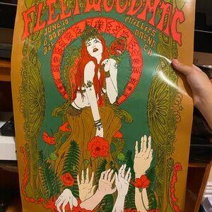 Fleetwood Mac Vintage Art Poster - Green and Orange 25 inch (around)